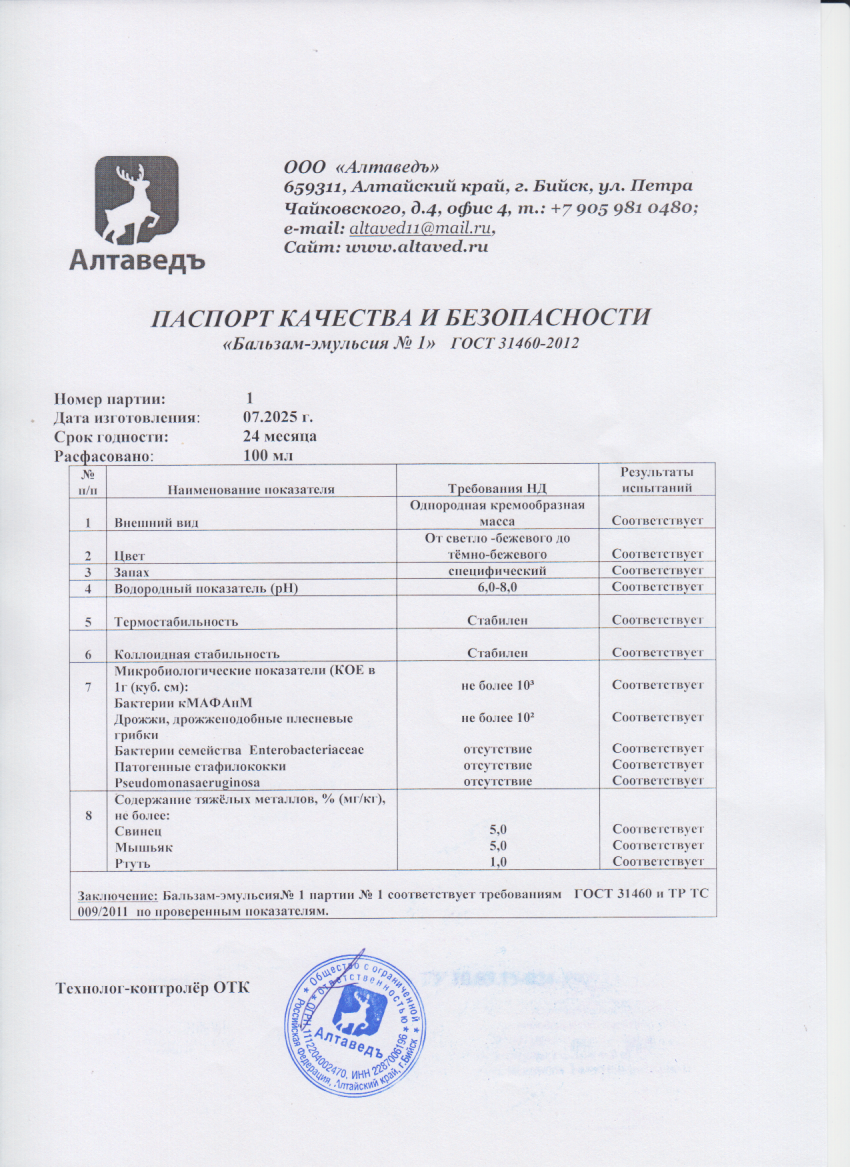 Паспорт №072025